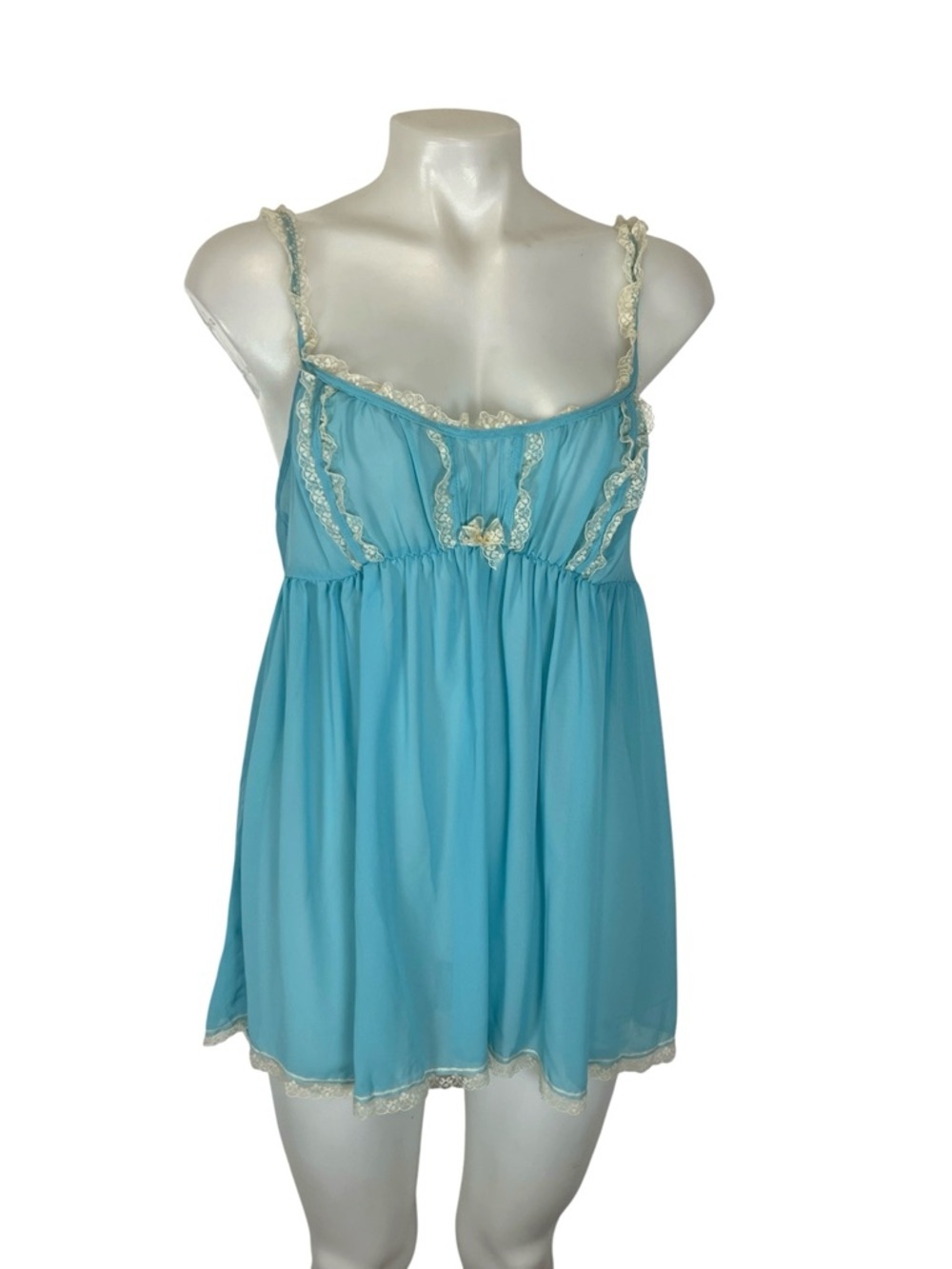 Victoria Secret Y2K baby blue viral sheer slip dress XL